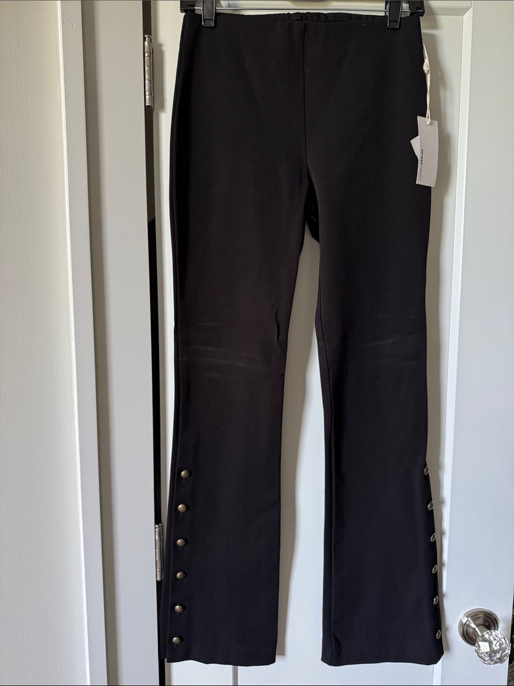 Fifteen Twenty Black Snap-Button Flare Leggings